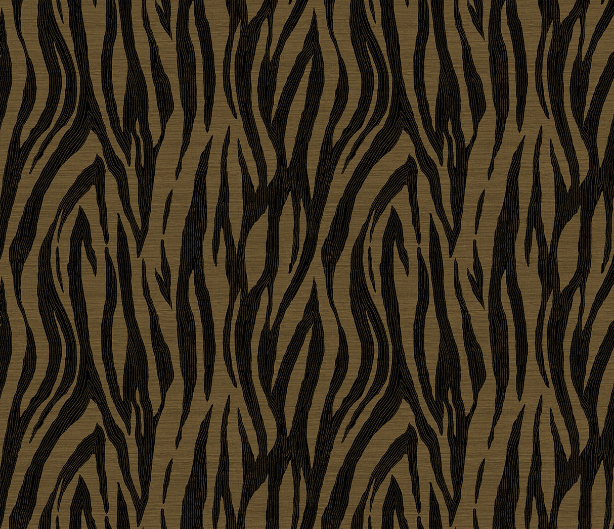 Metallic royal gold and obsidian faux skin animal print wallpaper pattern