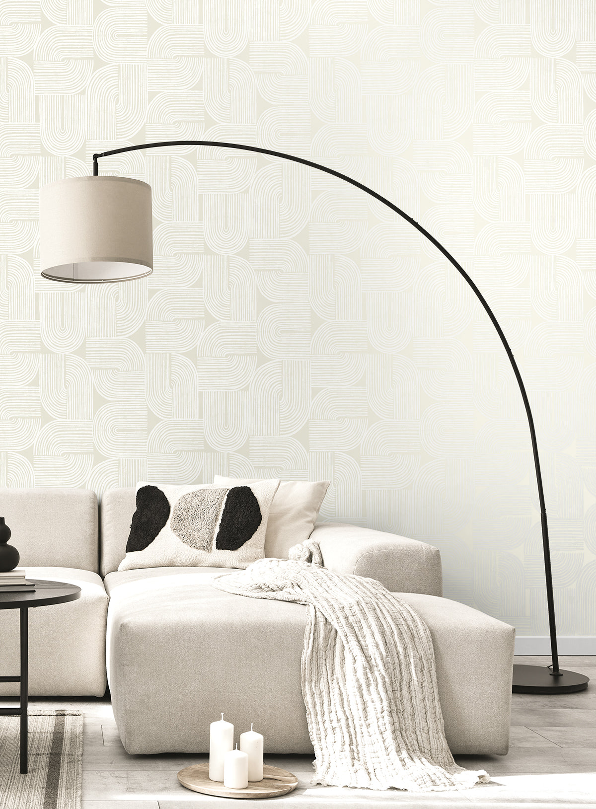 Piper Geometric Metallic Champagne & Flour by Piano Geometric Wallpaper – Seabrook Designs WH41320