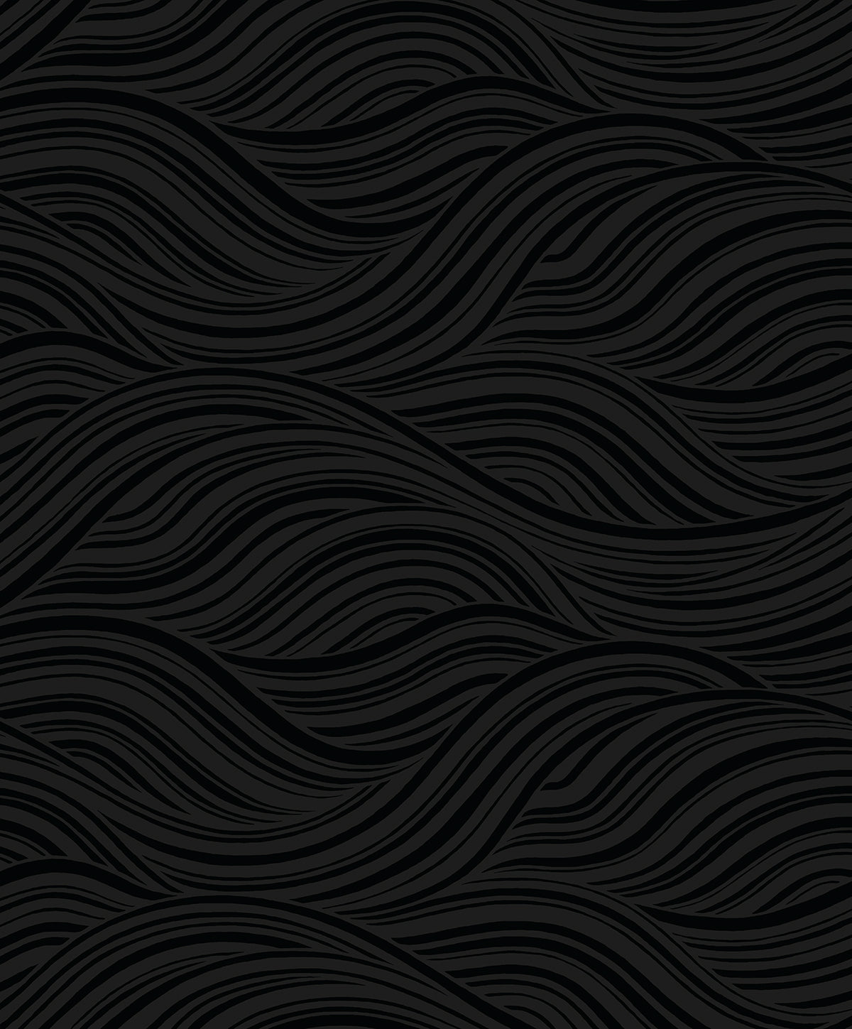Melody Waves wallpaper in Metallic Inkwell with abstract wave pattern