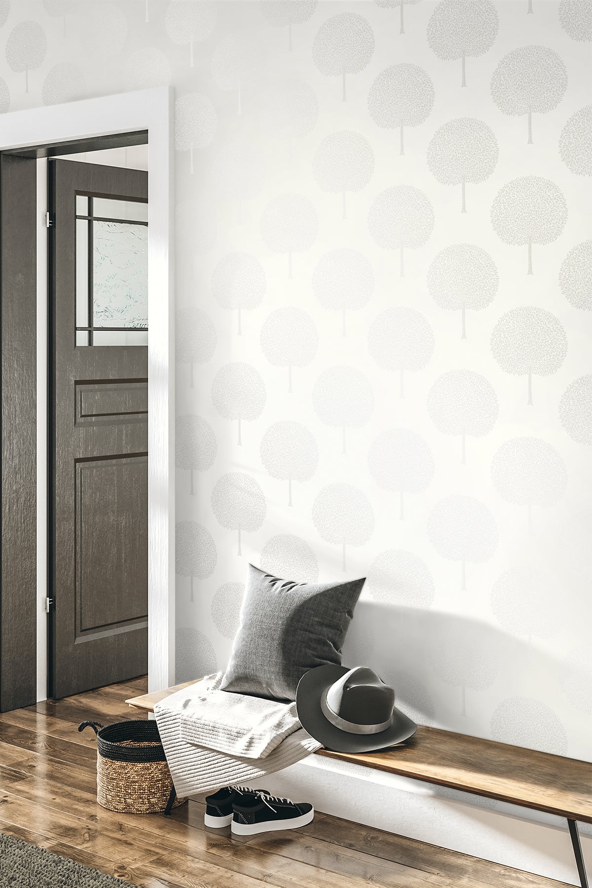 Demi Ivory & Glass Beads by Piano Glass Beaded Trees Wallpaper – Seabrook Designs WH41810