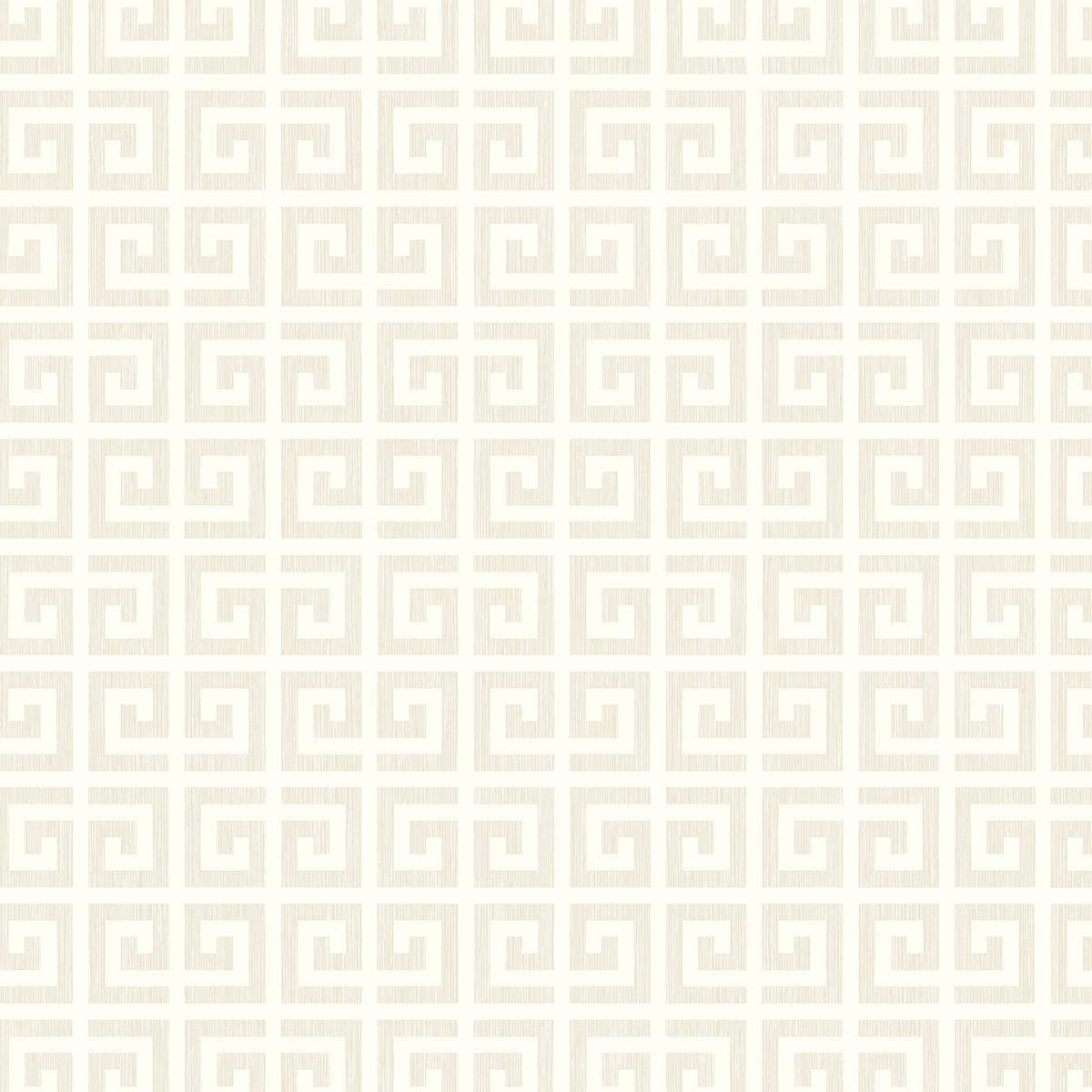 Major Greek Key Metallic Oatmeal Geometric Wallpaper | Seabrook Designs ...