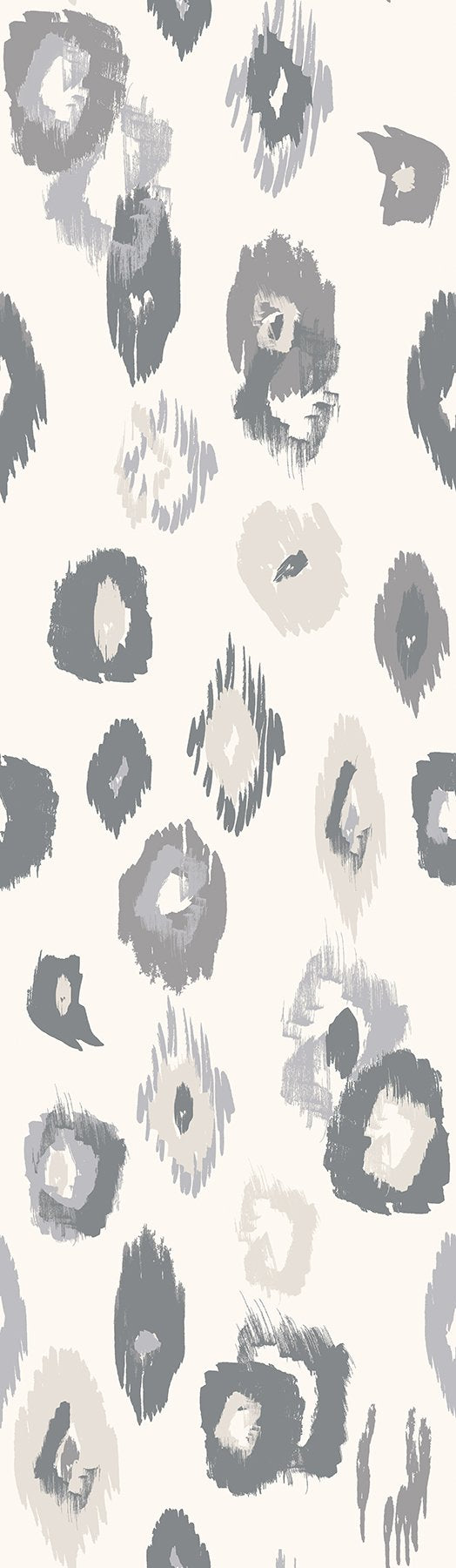 Amara Light Grey Animal Ikat Wallpaper with Modern Animal Print Ikat Pattern - ohpopsi WLD53119W