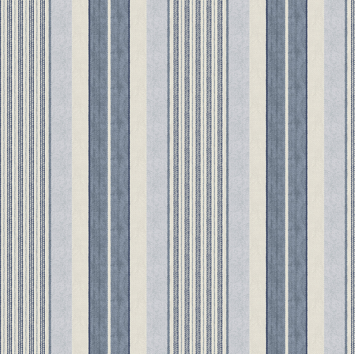 Escot Blue and White Vintage Stripe Peel and Stick Wallpaper by NuWallpaper - WVS6475