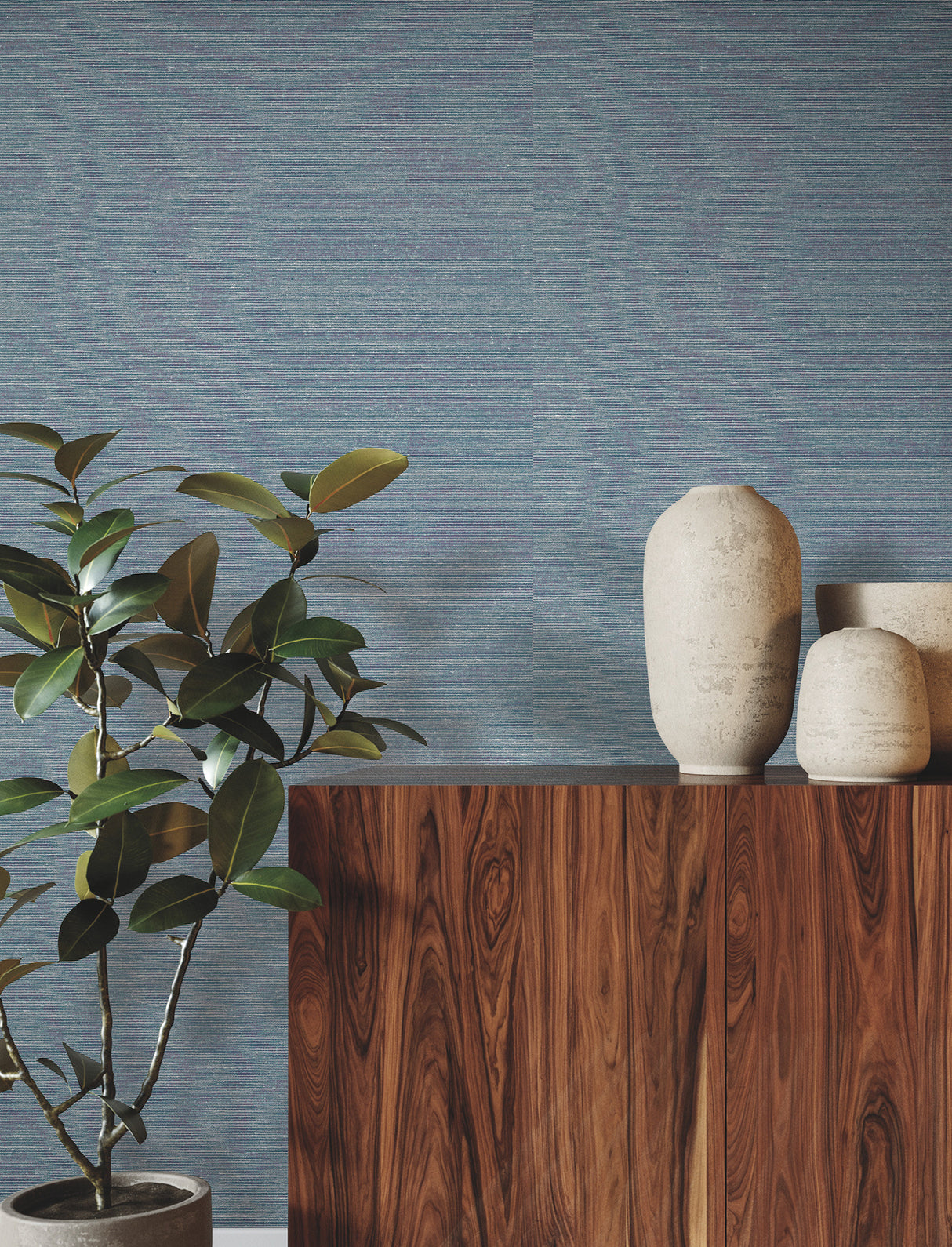 Linen Levels Twilight by Ronald Redding Woven Linen Wallpaper – York Designer Series YGL7006