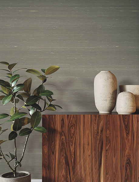 Silk Road Dove by Ronald Redding Silk Weave Wallpaper – York Designer Series YGL7015