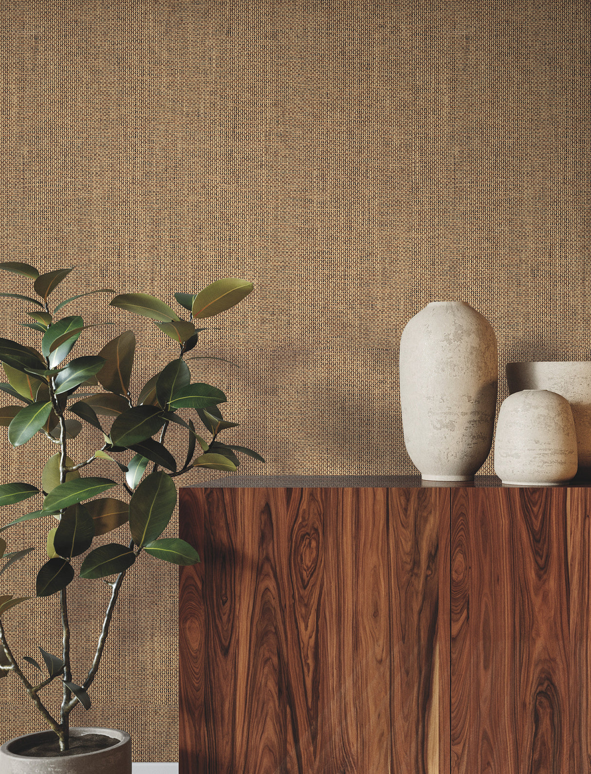 Basketweave Paperweave Cattail by Ronald Redding Paperweave Wallpaper – York Designer Series YGL7027