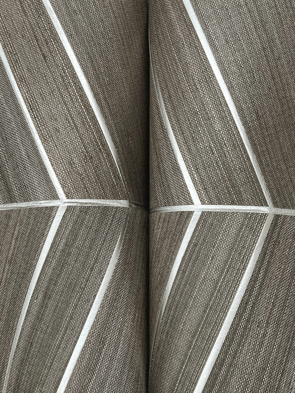 Chevron Abaca Portabella by Ronald Redding Grasscloth Wallpaper – York Designer Series YGL7035