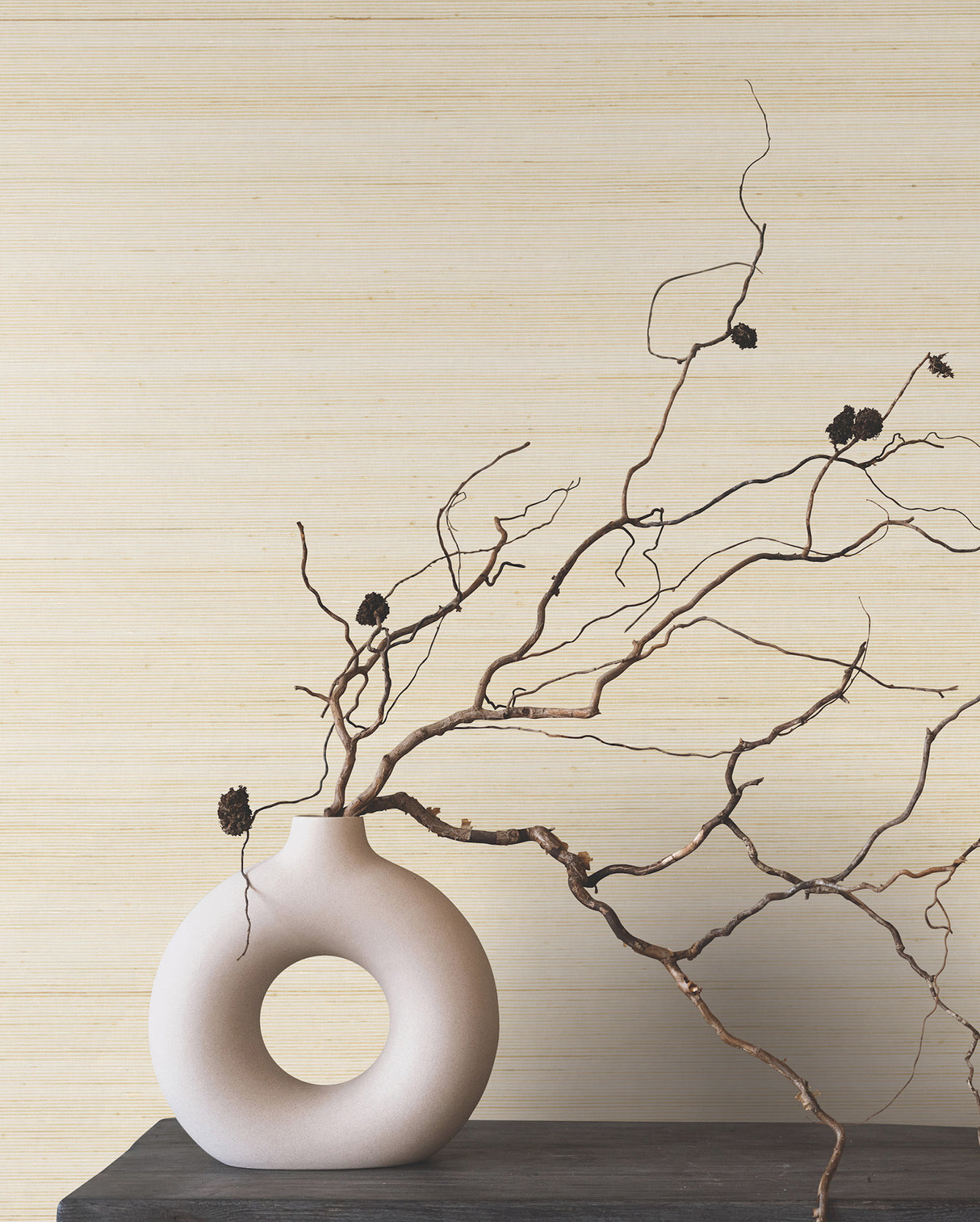 Smooth Abaca Sand Dollar by Ronald Redding Grasscloth Wallpaper – York Designer Series YGL7045