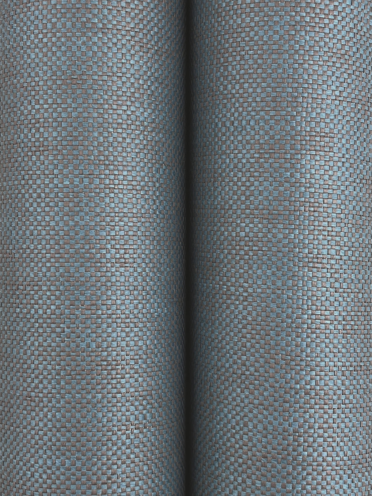Check Paperweave Brown / Blue by Ronald Redding Paper Weave Grasscloth Wallpaper – York Designer Series YGL7056