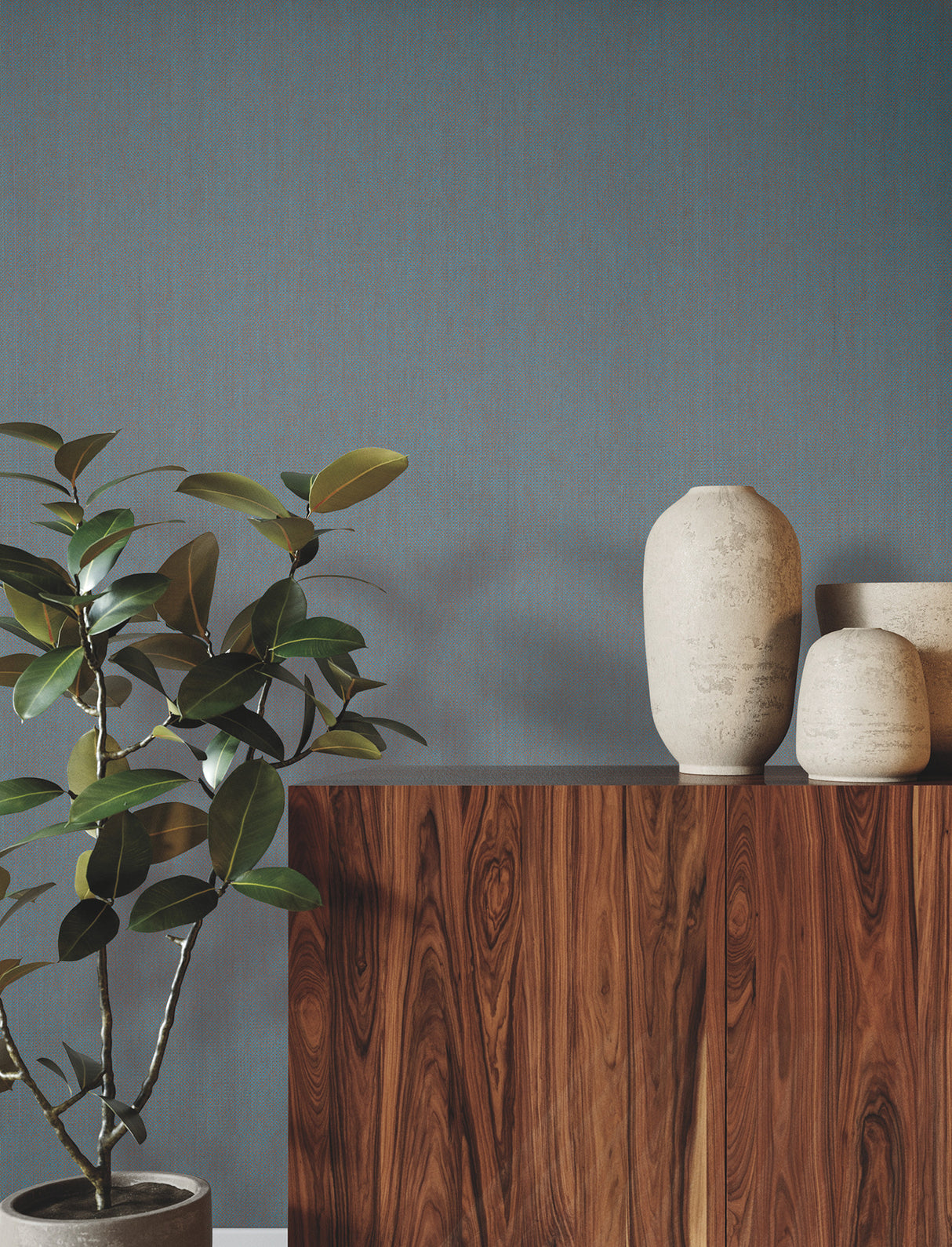 Check Paperweave Brown / Blue by Ronald Redding Paper Weave Grasscloth Wallpaper – York Designer Series YGL7056