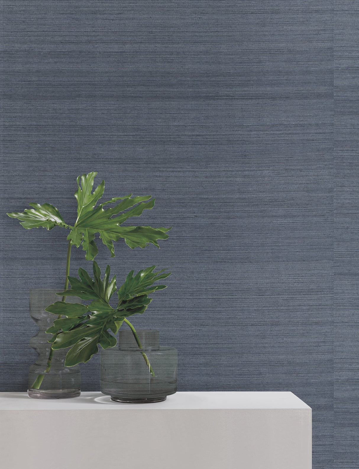 Horizon Abaca Indigo by Ronald Redding Grasscloth Wallpaper – York Designer Series YGL7064