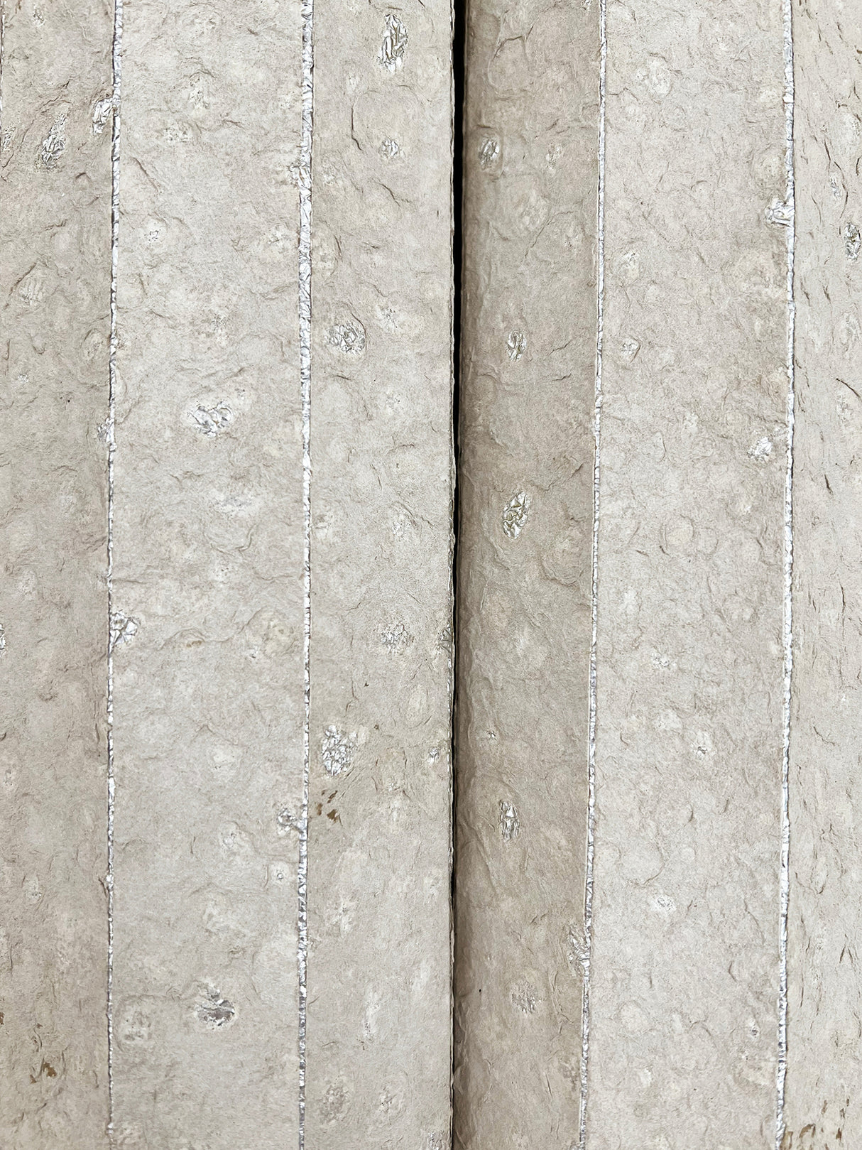 Handcrafted Paper Almond by Ronald Redding Paper & Foil Striped Wallpaper – York Designer Series YGL7069