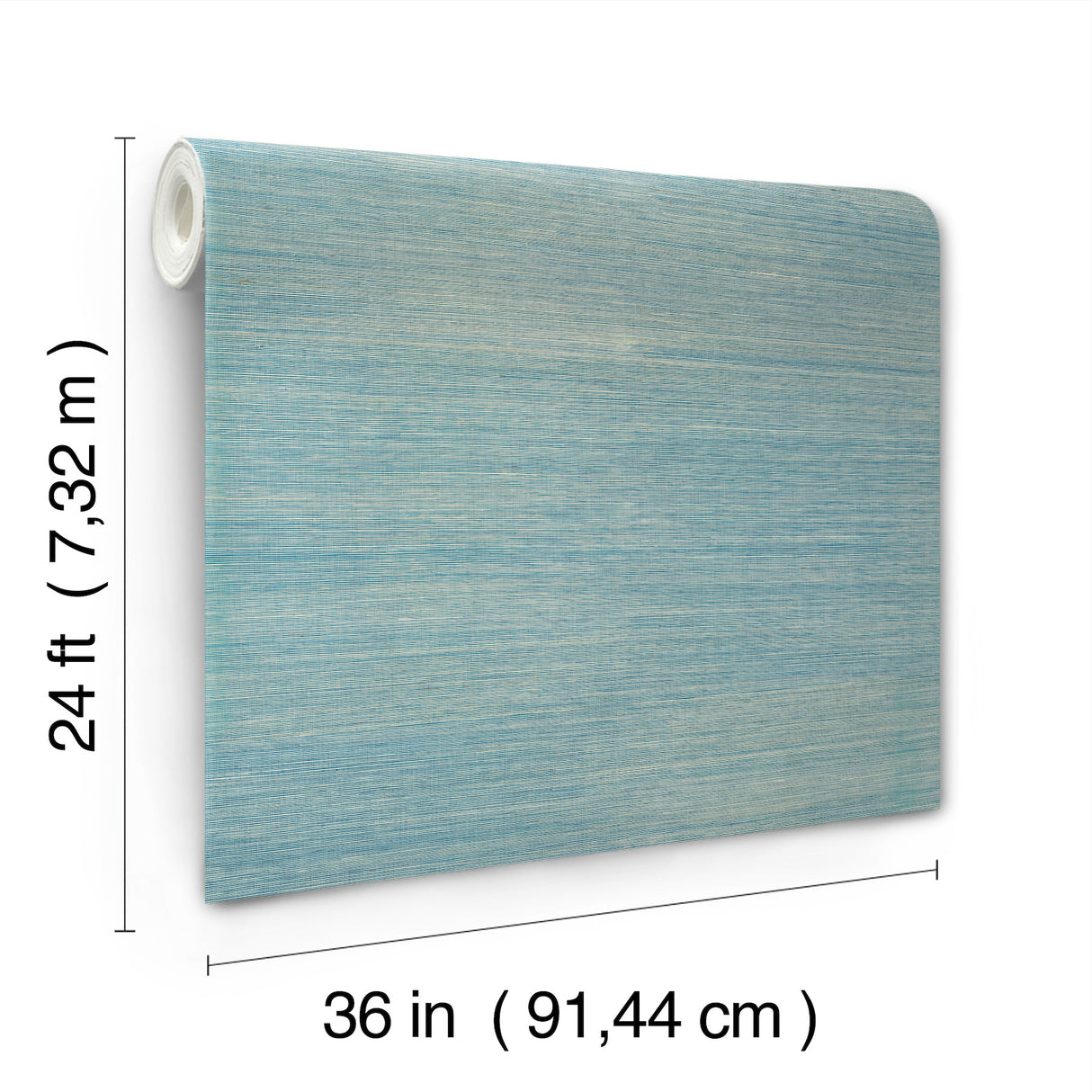 Maguey Sisal Vanilla Turquoise by Ronald Redding Sisal Grasscloth Wallpaper – York Designer Series YGL7086