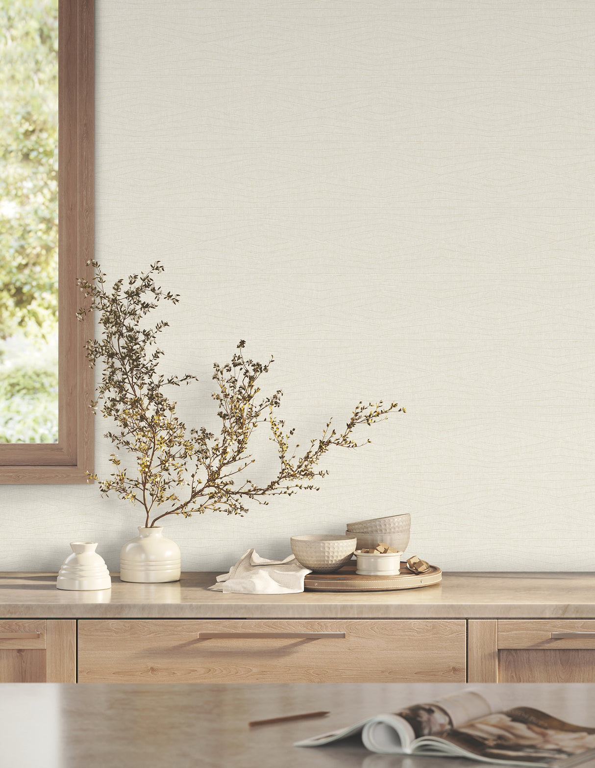 Daystone Pearl by Ronald Redding Geometric Wallpaper – York Designer Series ZA8014