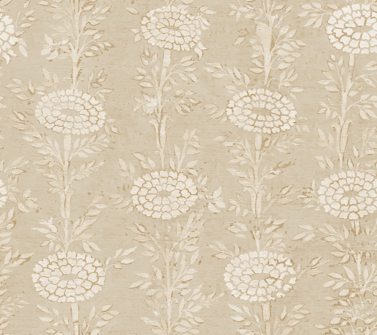 French Marigold Taupe and Gold Wallpaper by Ronald Redding - ZA8018