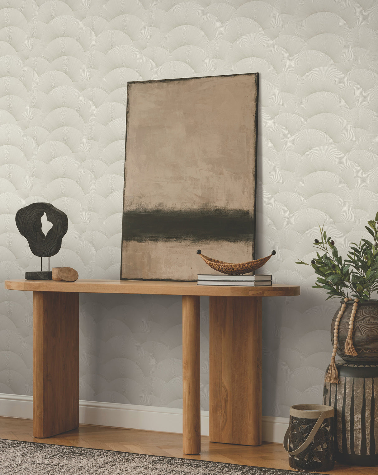 Morning Shell Taupe & Gold by Ronald Redding Geometric Wallpaper – York Designer Series ZA8024