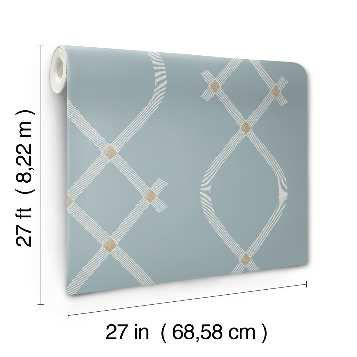 Ellena Blue by Ronald Redding Geometric Wallpaper – York Designer Series ZA8035