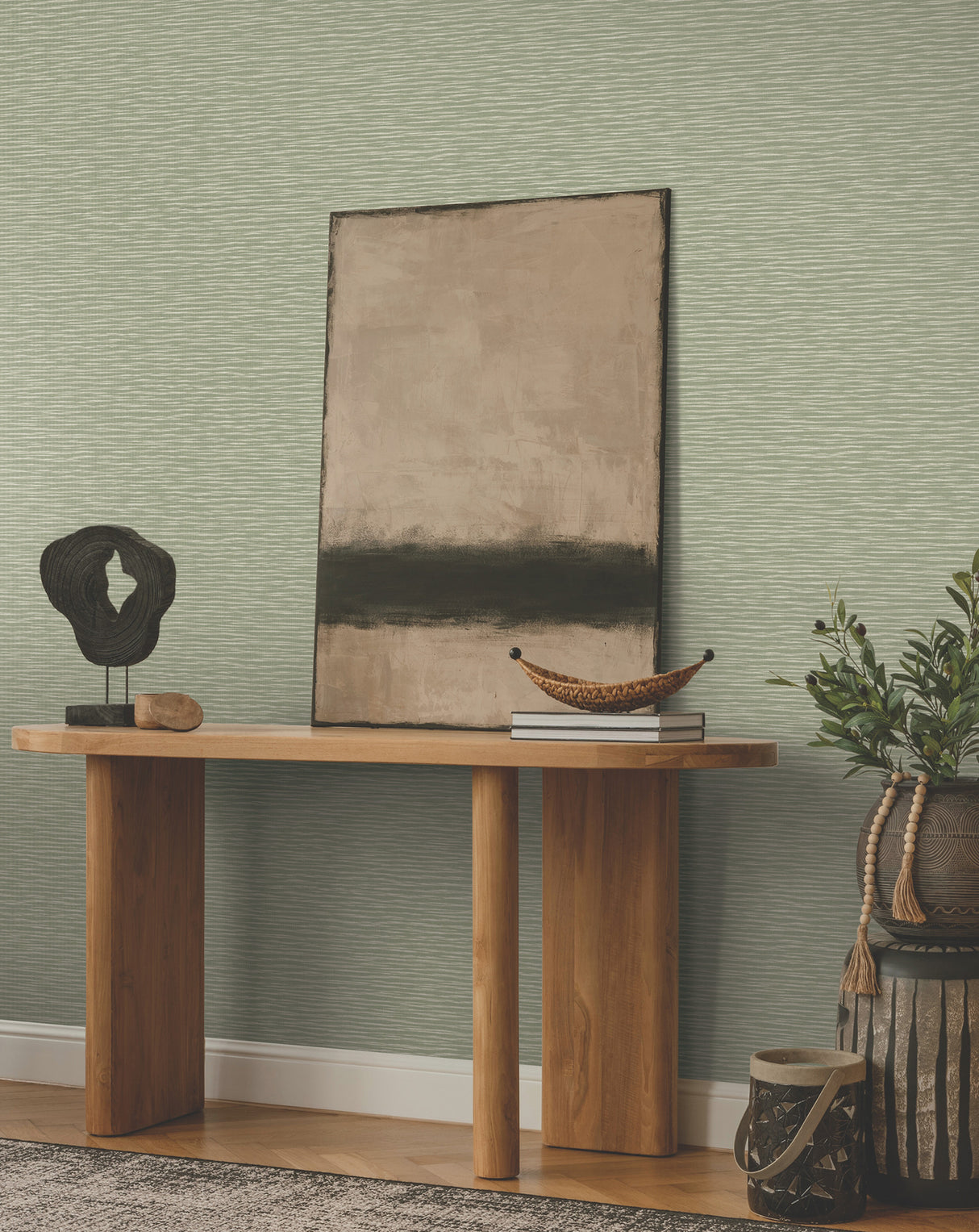 Lotus Weave Moss by Ronald Redding Faux Grasscloth Wallpaper – York Designer Series ZA8045