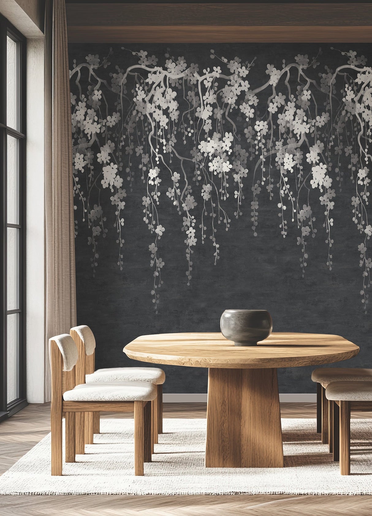 Sakura Blooms Black by Ronald Redding Wall Mural – York Designer Series ZA8058M