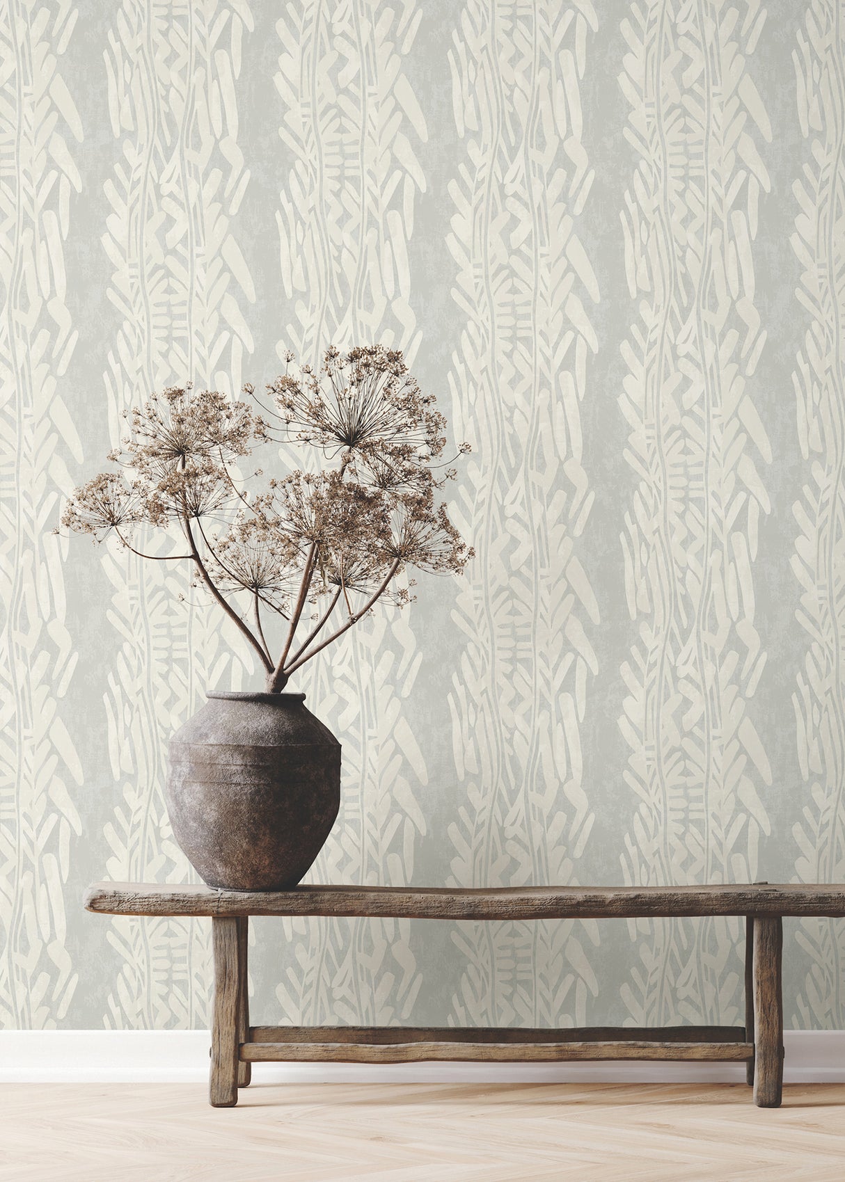Timira Grey by Ronald Redding Botanical Wallpaper- York Designer Series ZA8061