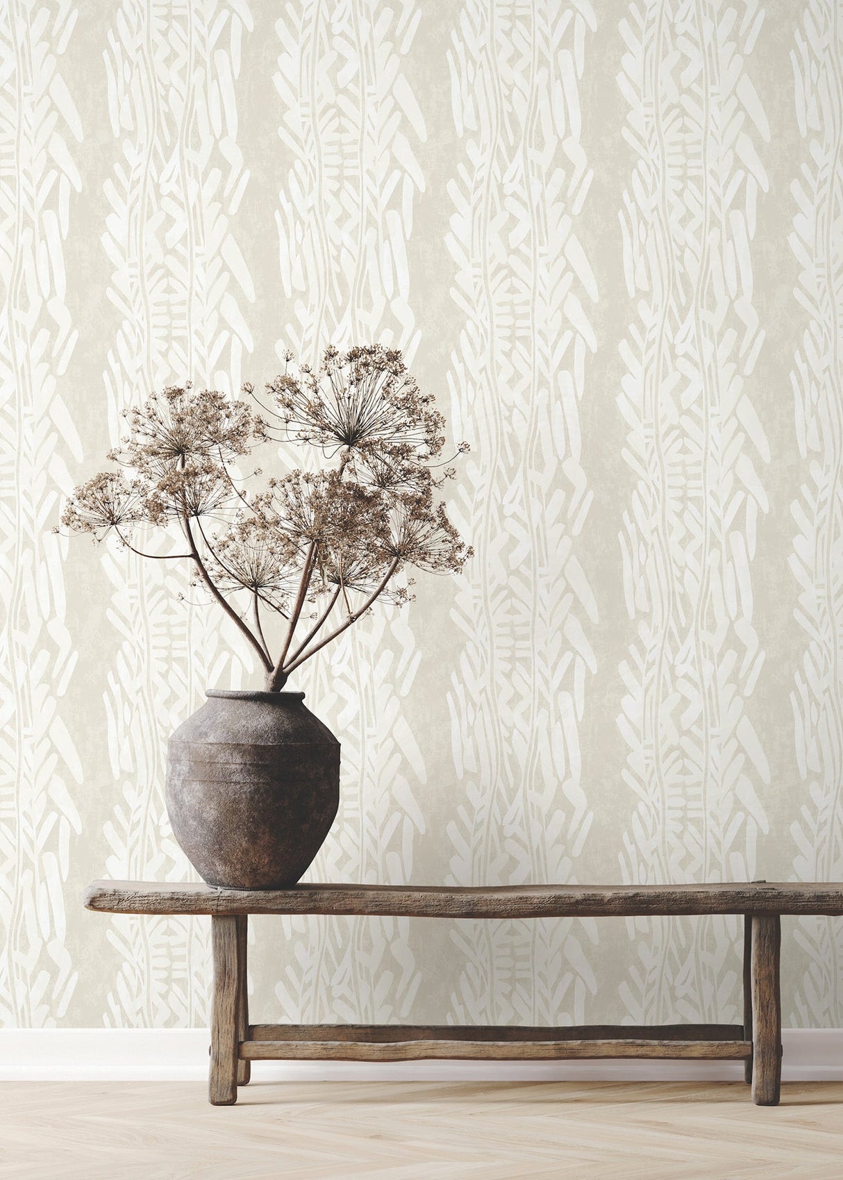 Timira Beige by Ronald Redding Botanical Wallpaper – York Designer Series ZA8063