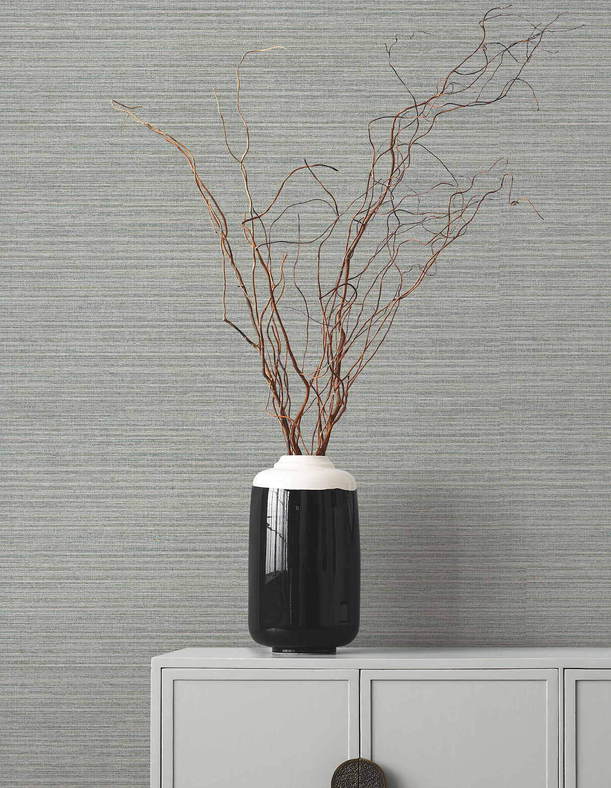 Amyra Silk Grey by Ronald Redding Textured Weaves Wallpaper – York Designer Series ZA8094N