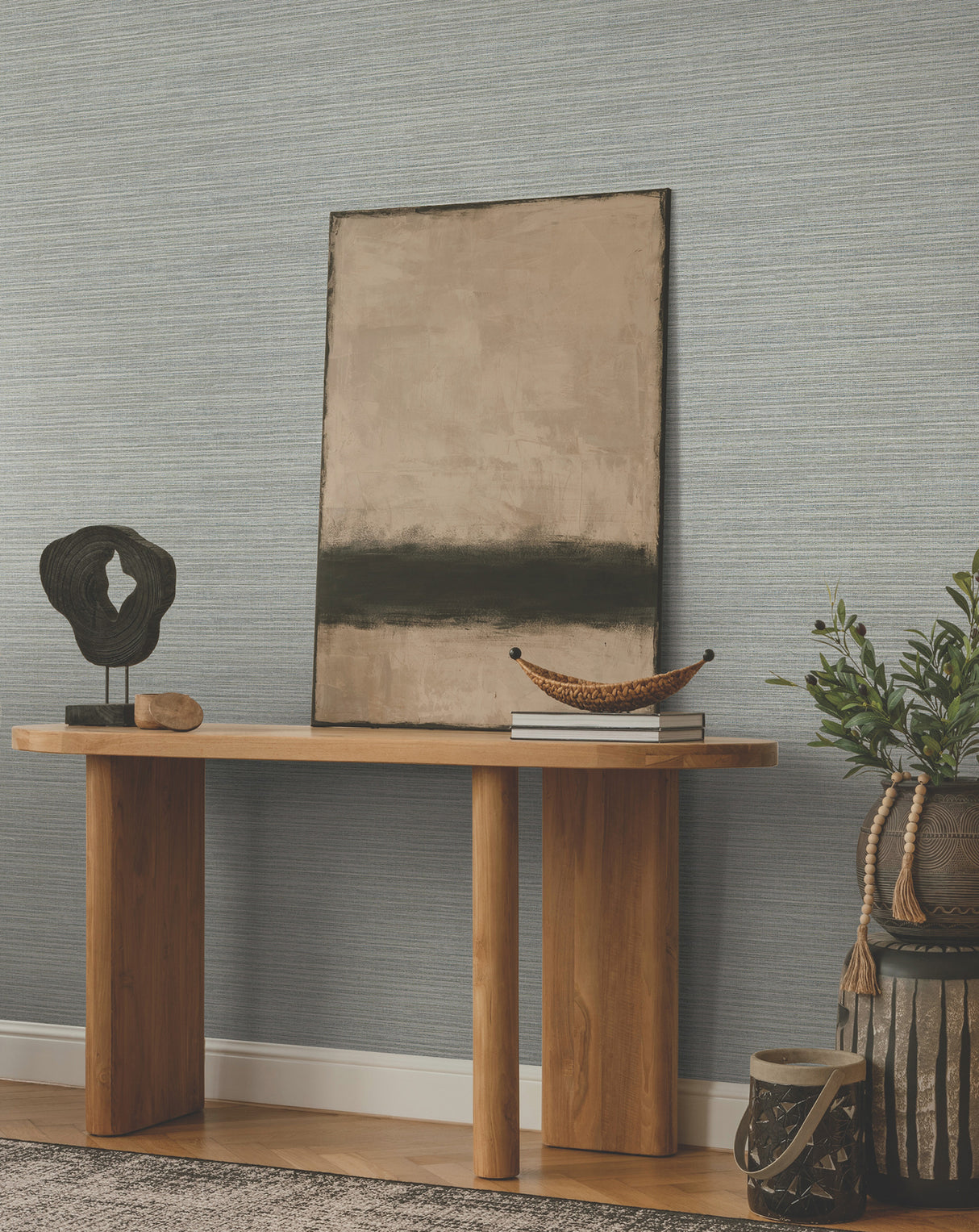 Amyra Silk Grey by Ronald Redding Textured Weaves Wallpaper – York Designer Series ZA8094N