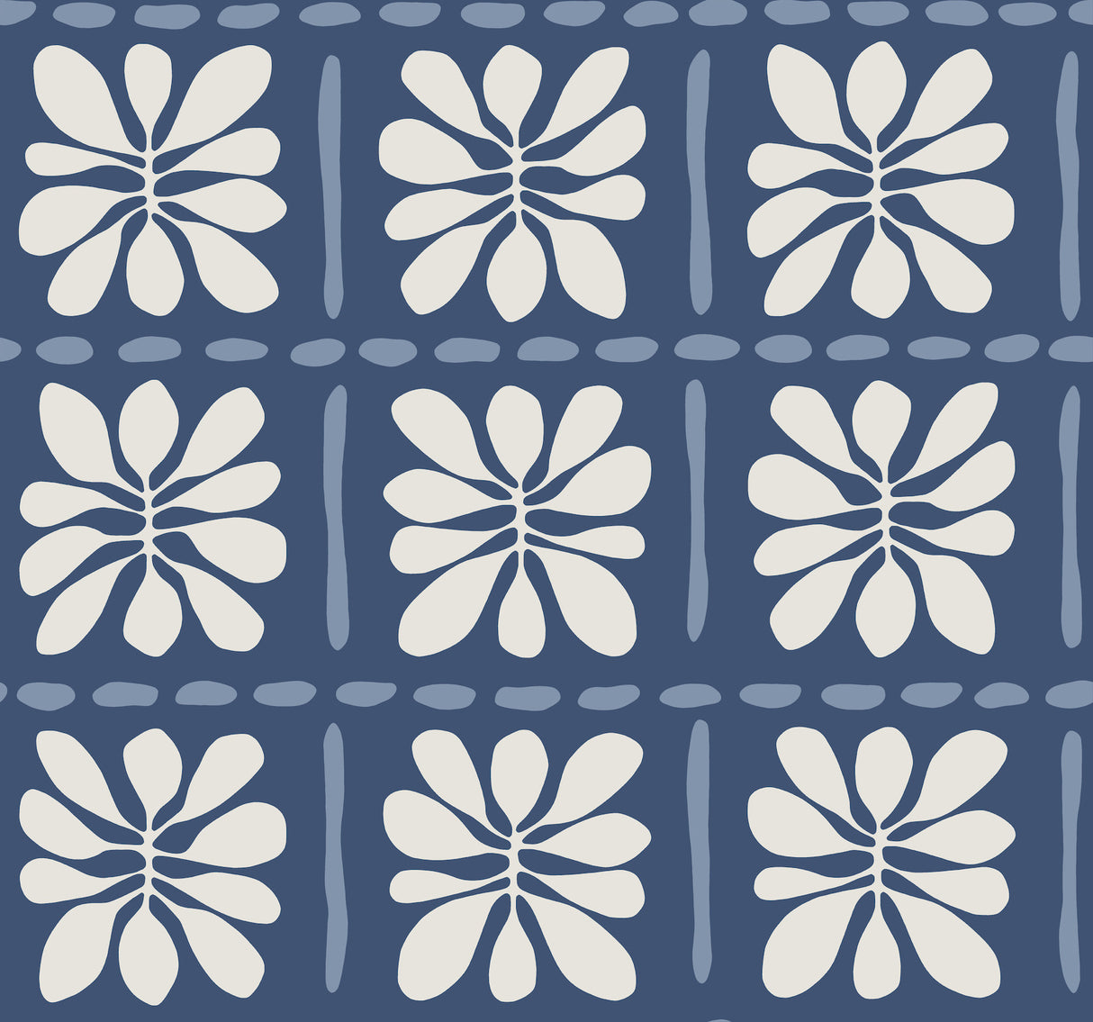 Mimosa Fleur Ultramarine Wallpaper – York Wallcoverings ZM2807