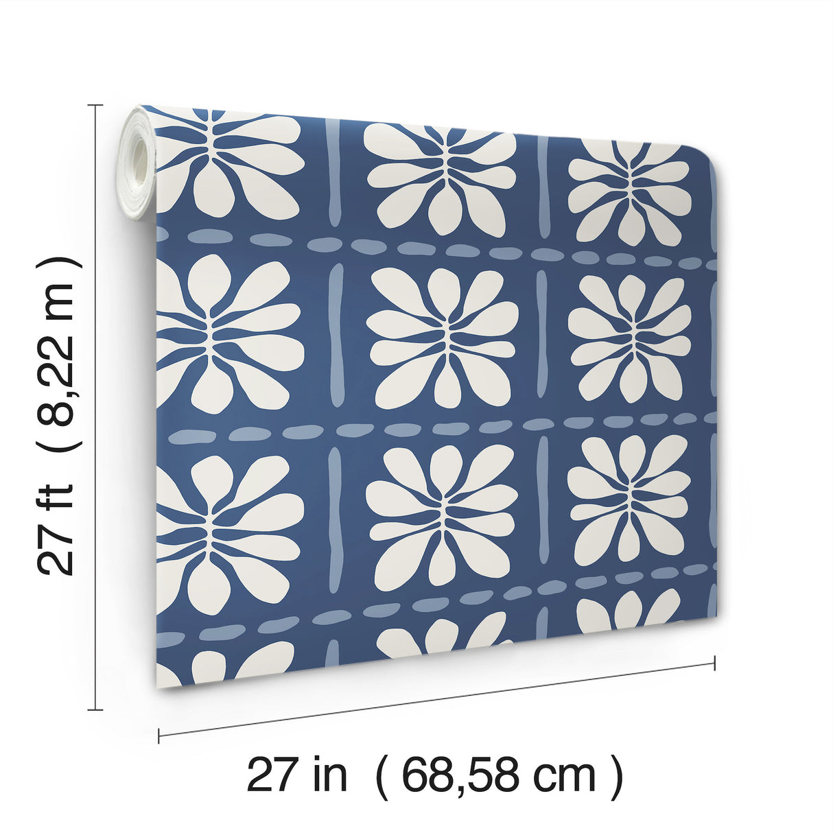Mimosa Fleur Ultramarine by York Wallcoverings Wallpaper – York Wallcoverings ZM2807