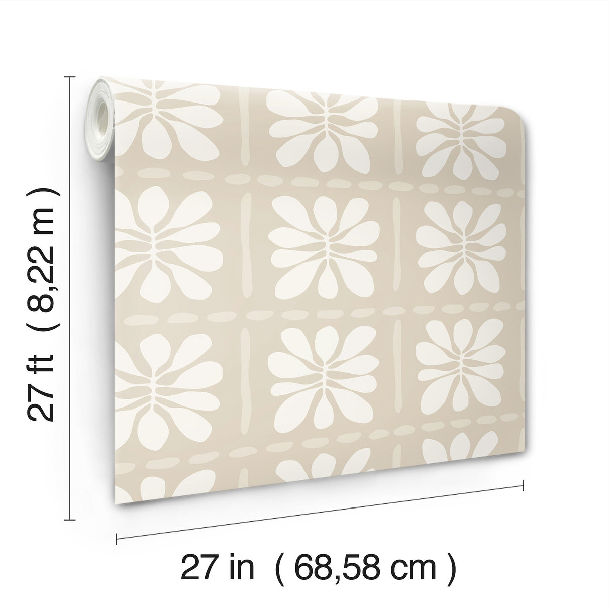 Mimosa Fleur Nude by York Wallcoverings Abstract Floral Wallpaper – York Wallcoverings ZM2808