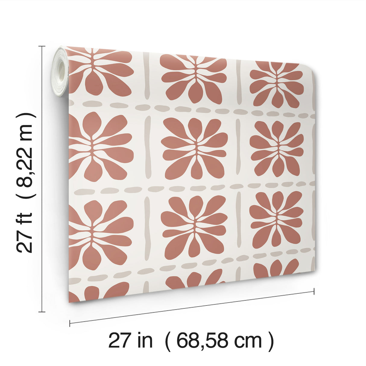 Mimosa Fleur Terracotta by York Wallcoverings Non Woven Wallpaper – York Wallcoverings ZM2809