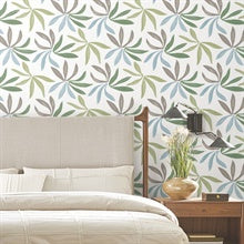 Little Garden Alpine & Sky & Silver by York Wallcoverings Tropical Wallpaper – York Wallcoverings ZM2813