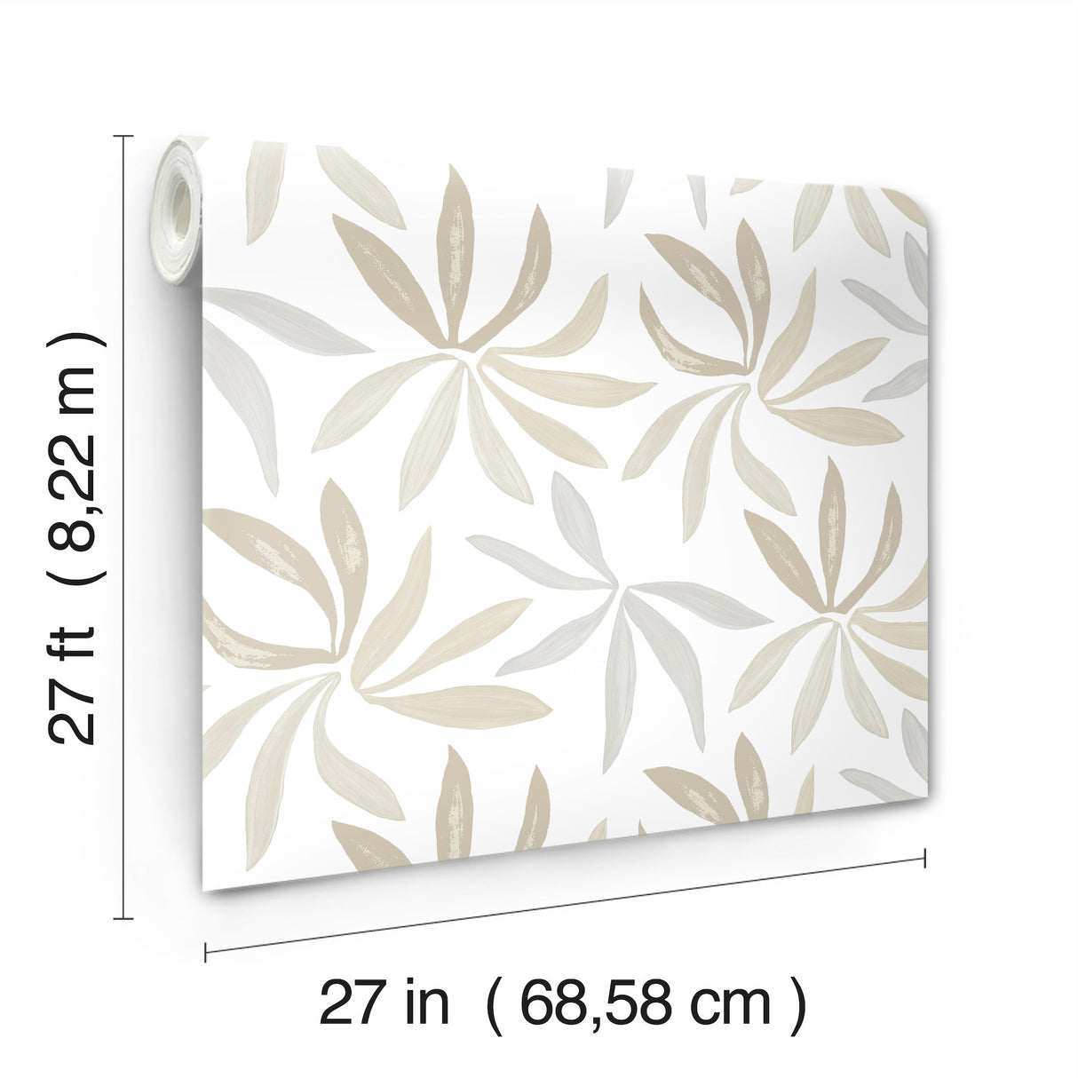 Little Garden Neutral & Pearl by York Wallcoverings Tropical Non Woven Wallpaper – York Wallcoverings ZM2815