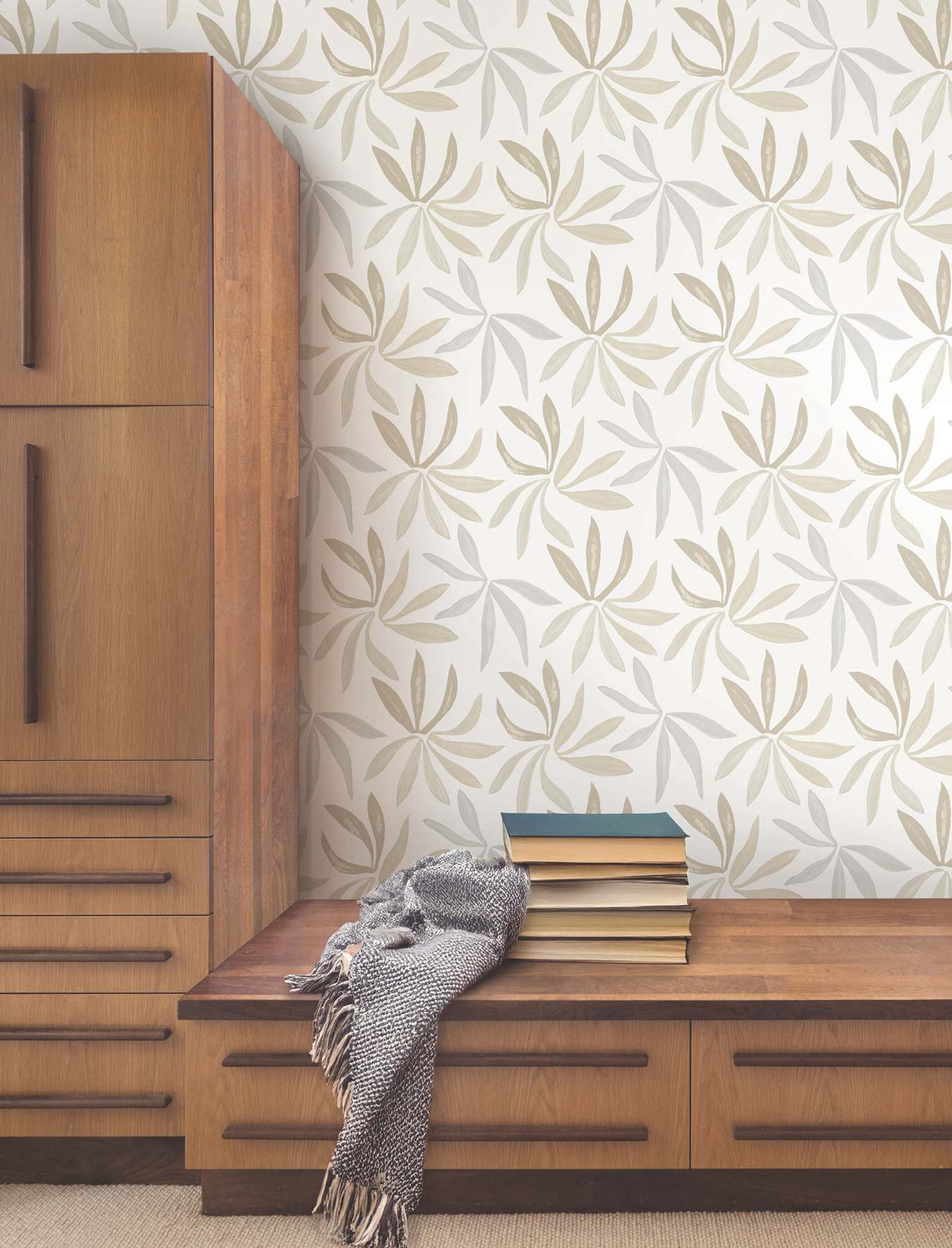 Little Garden Neutral & Pearl by York Wallcoverings Tropical Non Woven Wallpaper – York Wallcoverings ZM2815