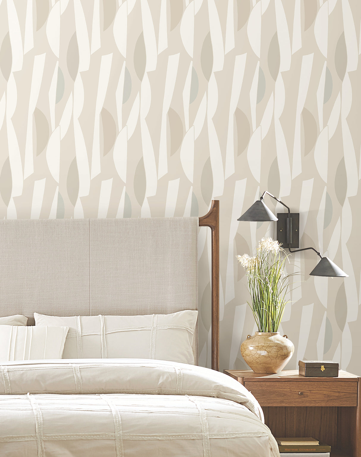 Balance Nude by York Wallcoverings Artisan Studio Transitional Abstract Geometric Beige Non Woven Washable Strippable Wallpaper - ZM2822