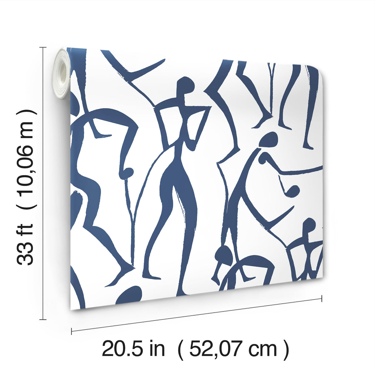 Joyful Dancers Ultramarine by York Wallcoverings Modern Wallpaper – York Wallcoverings ZM2832