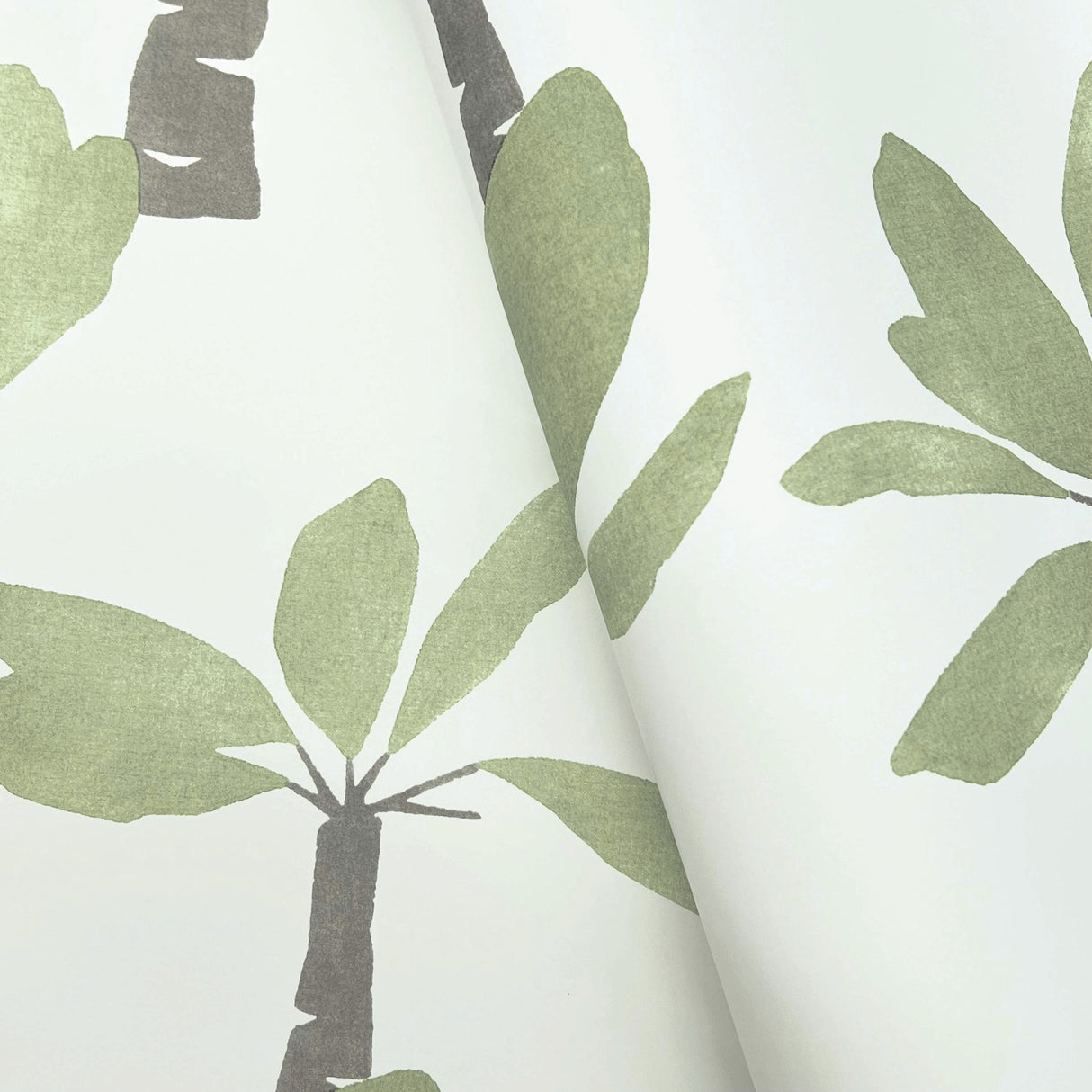 Painted Oasis Leaf Green by York Wallcoverings Tropical Wallpaper – York Wallcoverings ZM2839