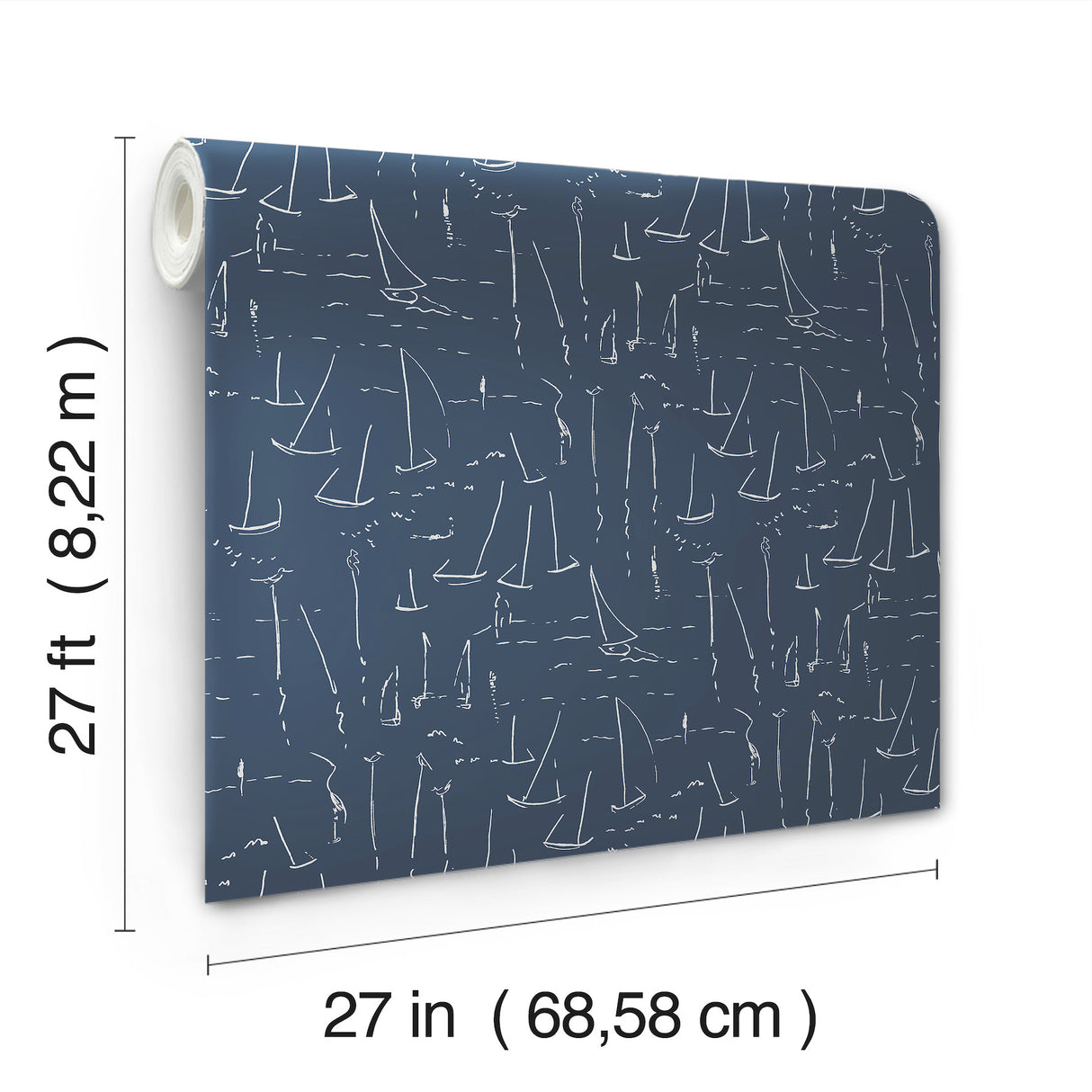 Vermillion Coast Ultramarine by York Wallcoverings Nautical Wallpaper – York Wallcoverings ZM2841