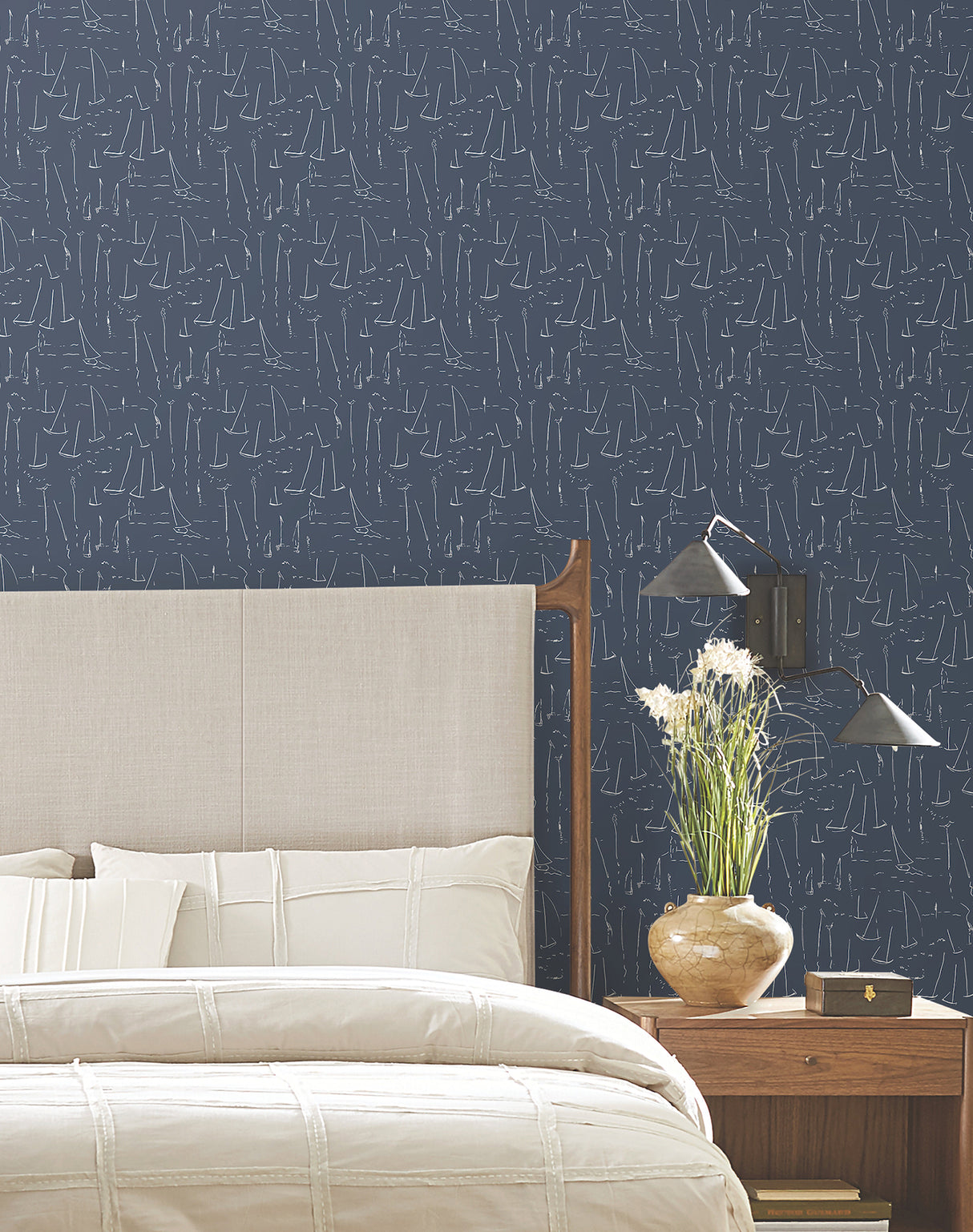 Vermillion Coast Ultramarine by York Wallcoverings Nautical Wallpaper – York Wallcoverings ZM2841