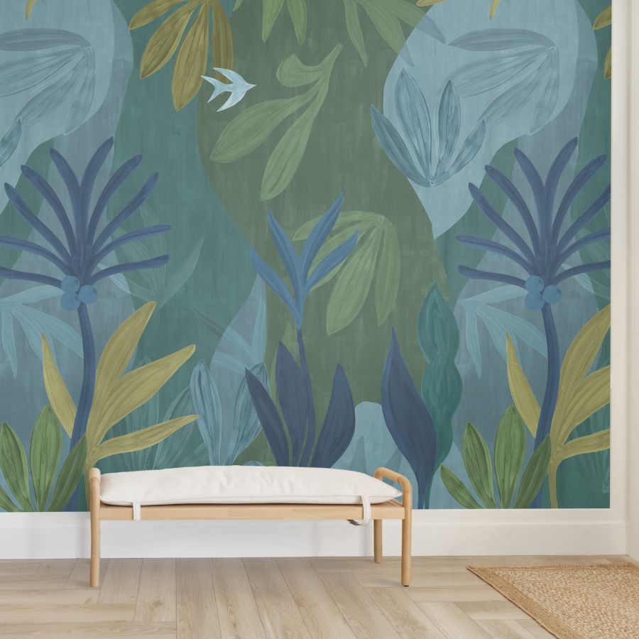 Chambord Gardens Ultramarine by York Wallcoverings Wall Mural – York Wallcoverings ZM2849M