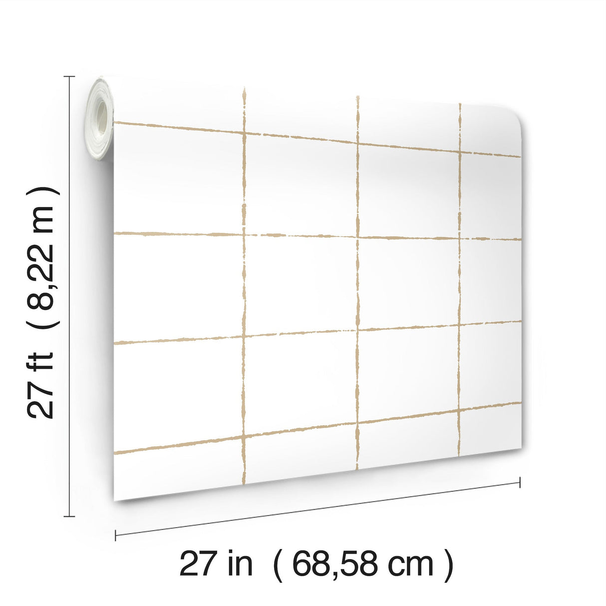 La Vitre Plaid Gold by York Wallcoverings Geometric Metallic Wallpaper – York Wallcoverings ZM2853