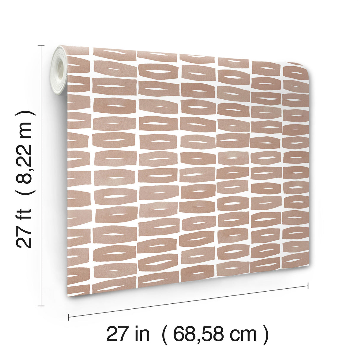 Modernist Motif Terracotta by York Wallcoverings Geometric Wallpaper – York Wallcoverings ZM2861