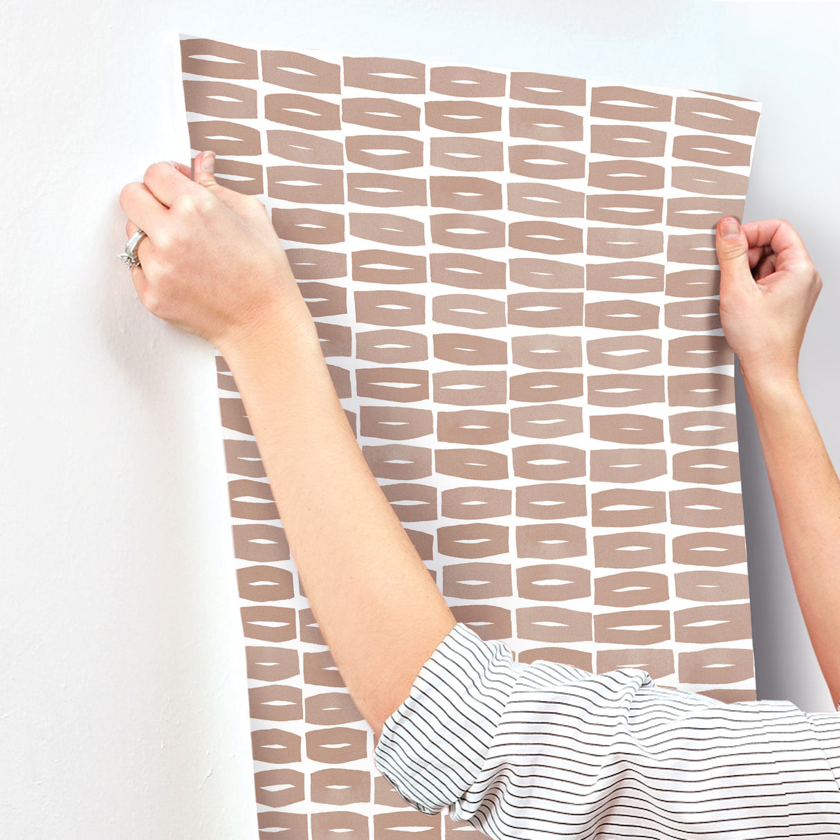 Modernist Motif Terracotta by York Wallcoverings Geometric Wallpaper – York Wallcoverings ZM2861