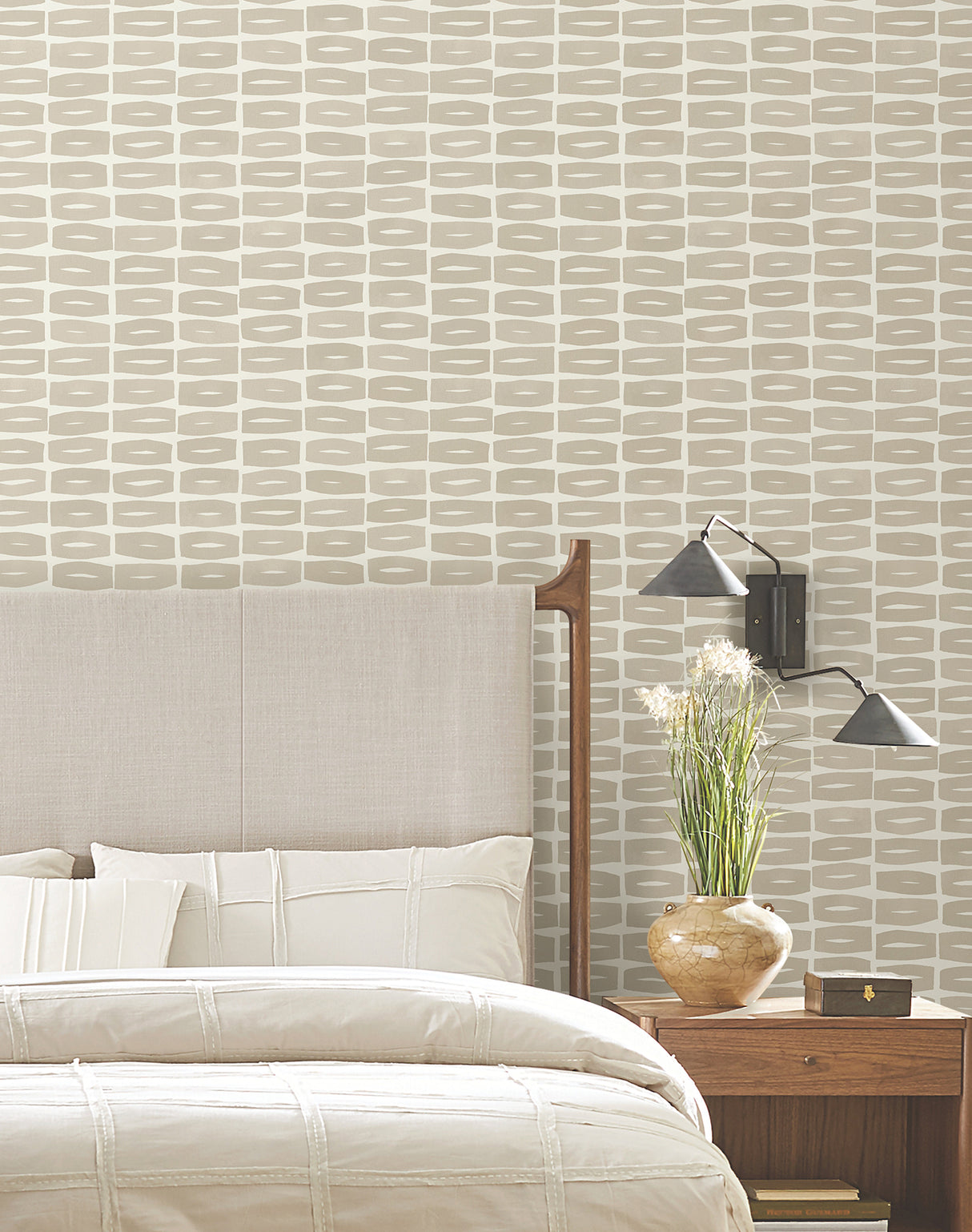 Modernist Motif Linseed Oil by York Wallcoverings Geometric Wallpaper- York Wallcoverings ZM2864