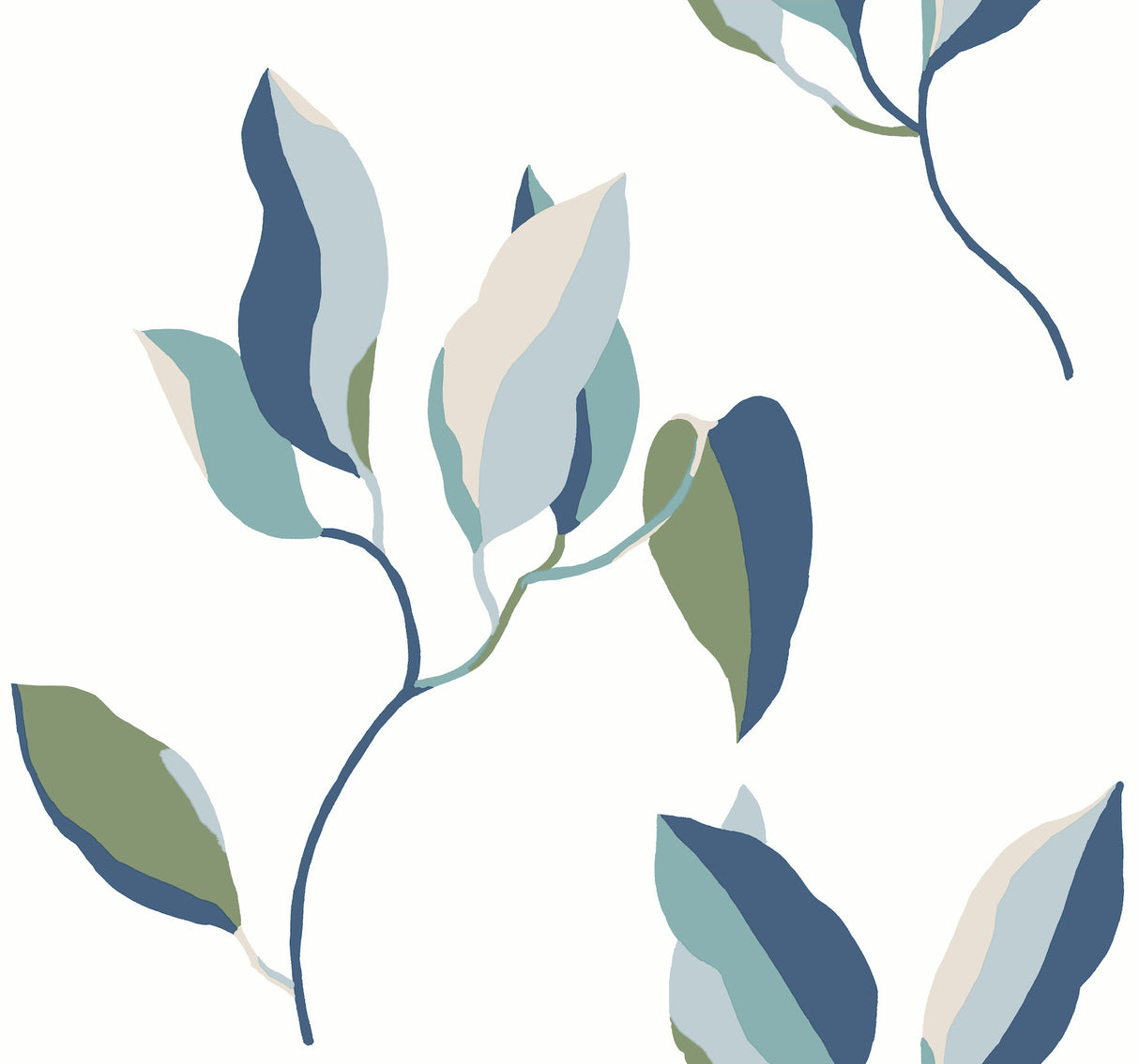 Brushwork Branches Alpine & Cobalt wallpaper by York Wallcoverings ZM2871