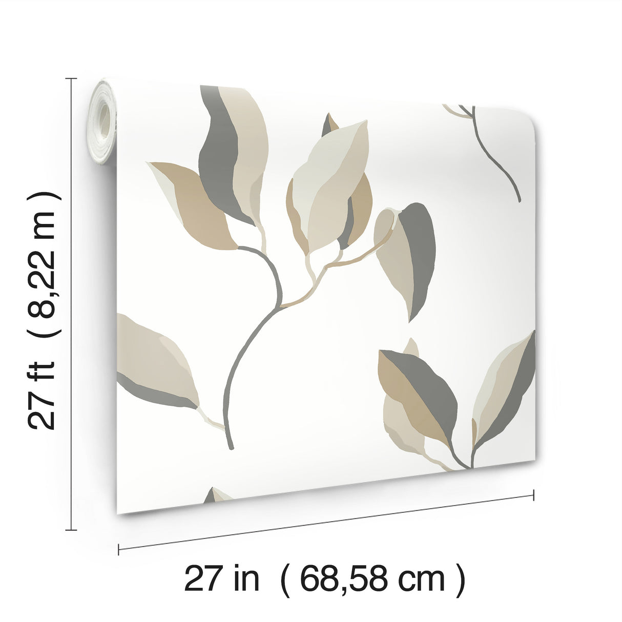 Brushwork Branches Neutral & Gold by York Wallcoverings Botanical Wallpaper – York Wallcoverings ZM2876