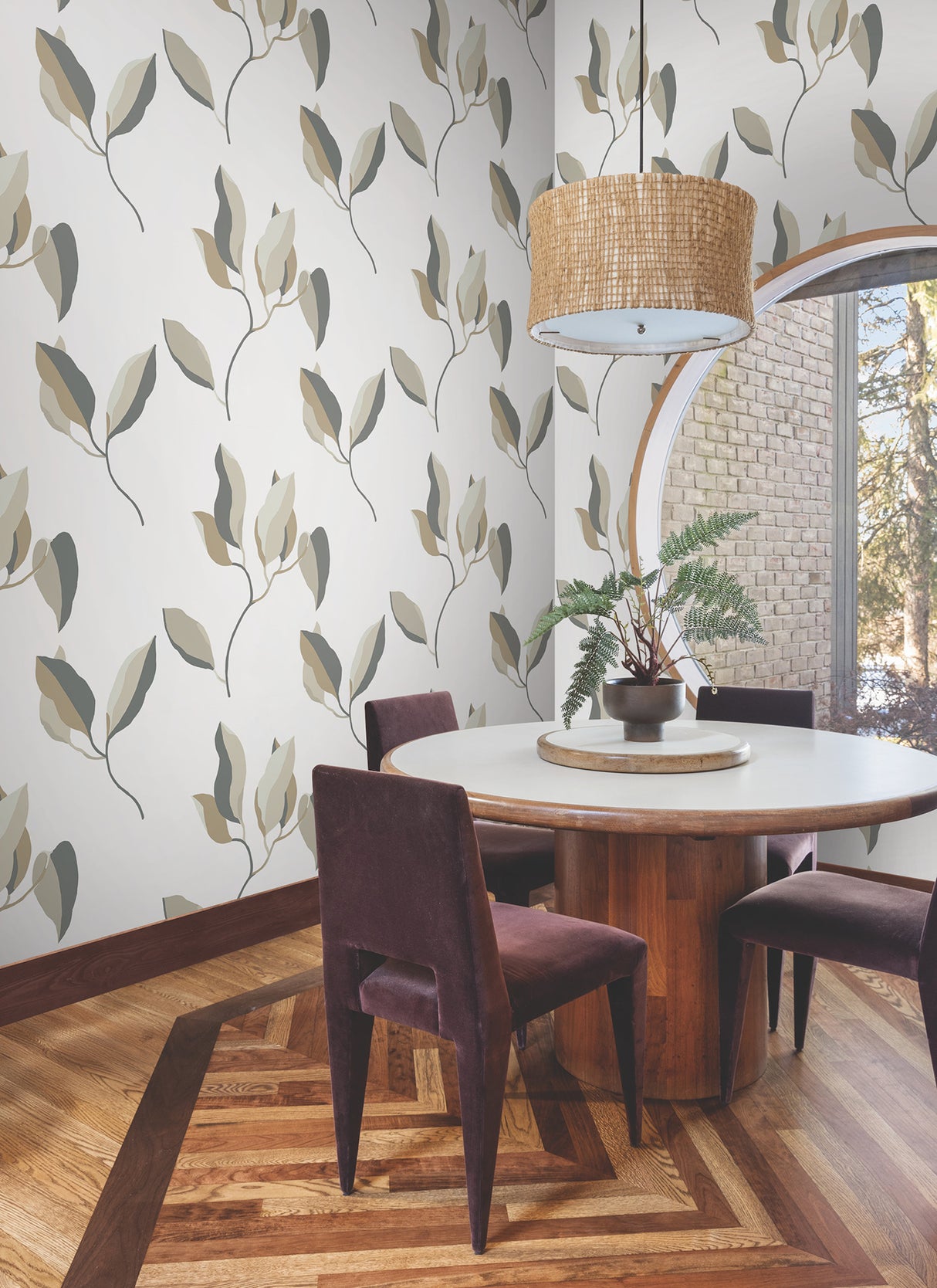 Brushwork Branches Neutral & Gold by York Wallcoverings Botanical Wallpaper – York Wallcoverings ZM2876