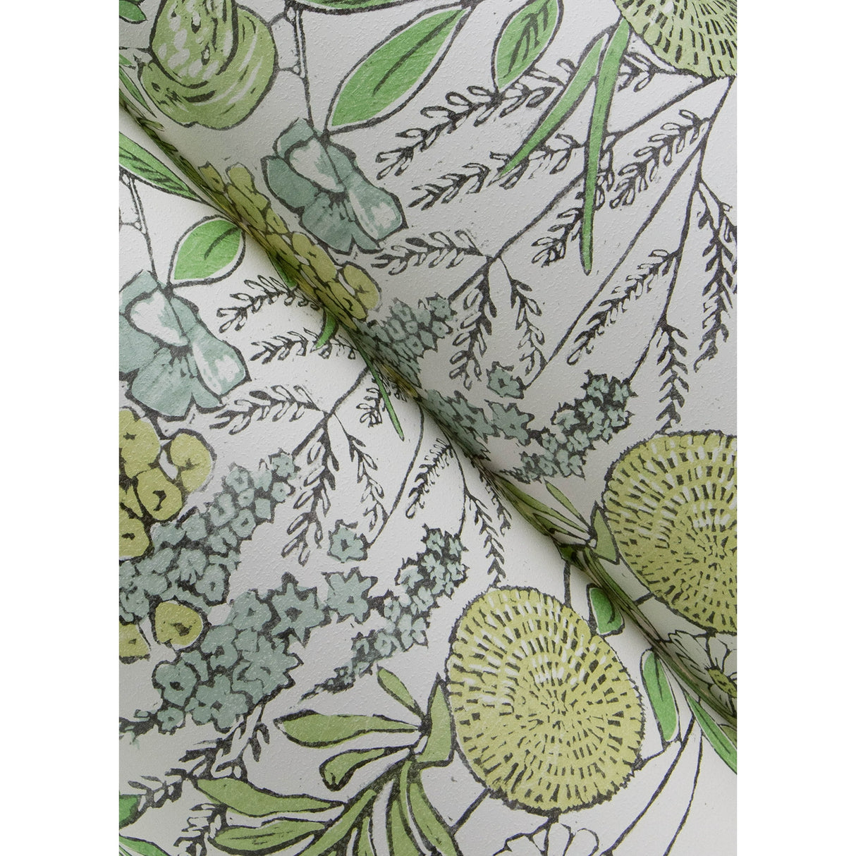 Goldfinch Green by Chesapeake Birds and Blooms Wallpaper – Brewster Home Fashions 4148-27412
