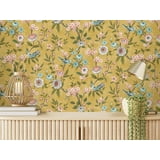 Elspeth Mustard by Fine Decor Floral Trail Wallpaper – Brewster Home Fashions FD43446