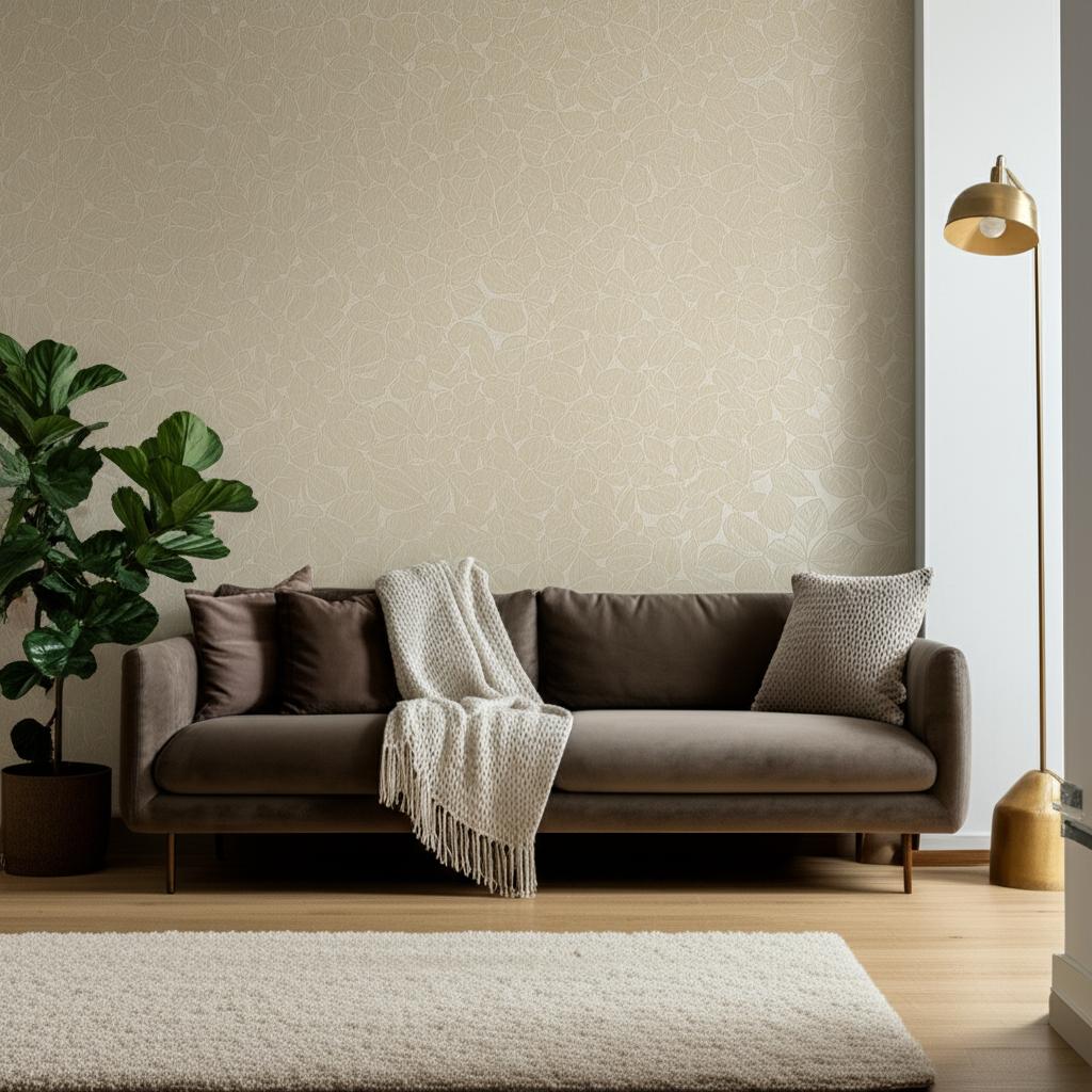 Romans Sand by Boråstapeter Leaf Sketch Wallpaper – Schumacher 1767